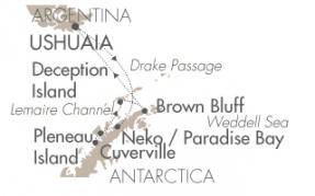 Ushuaia Ushuaia croisiere map1