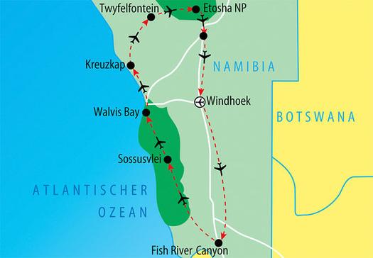Flugsafari Namibia 