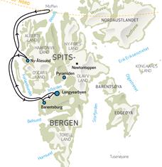 A2 Spitsbergen Adventure Cruise map