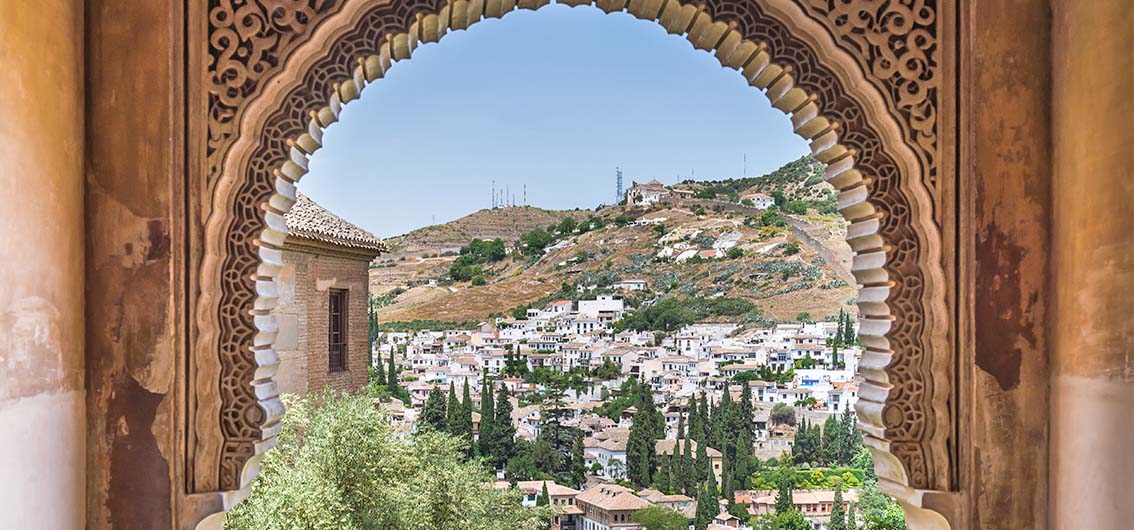 Blick auf Granada von Alhambra