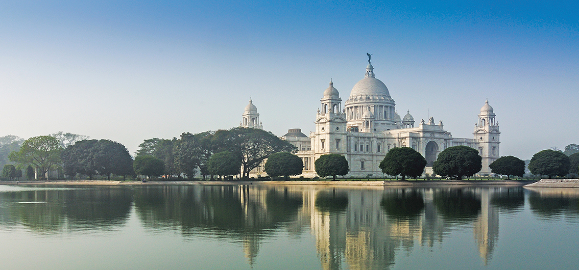 Victoria Memorial in der ehemaligen britischen Kolonialstadt Kalkutta