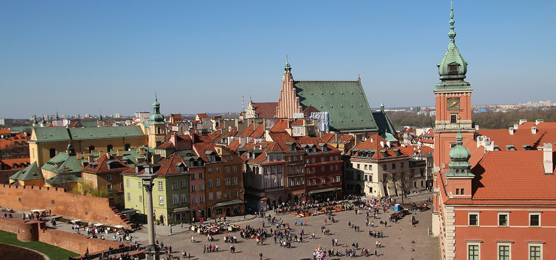 Schlossplatz in Warschau, Polen