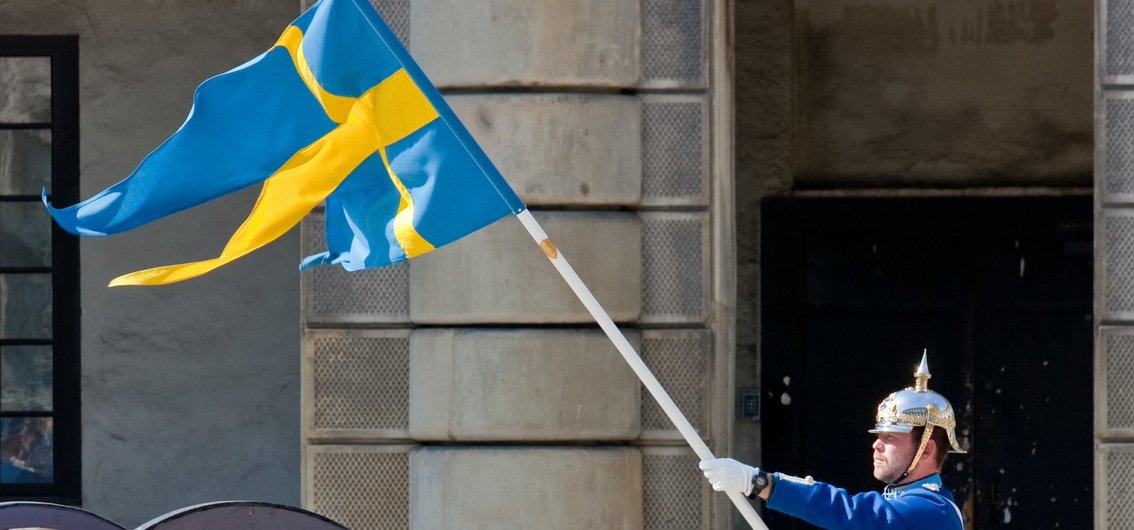 Soldat der königlichen Garde in Stockholm