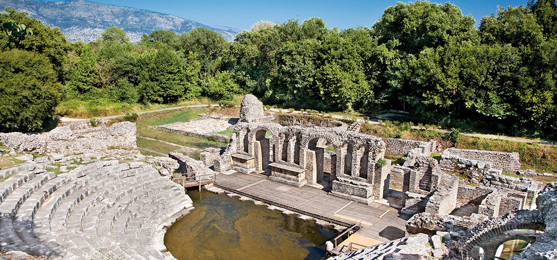 Amphitheater in der antiken Ruinenstadt Butrint